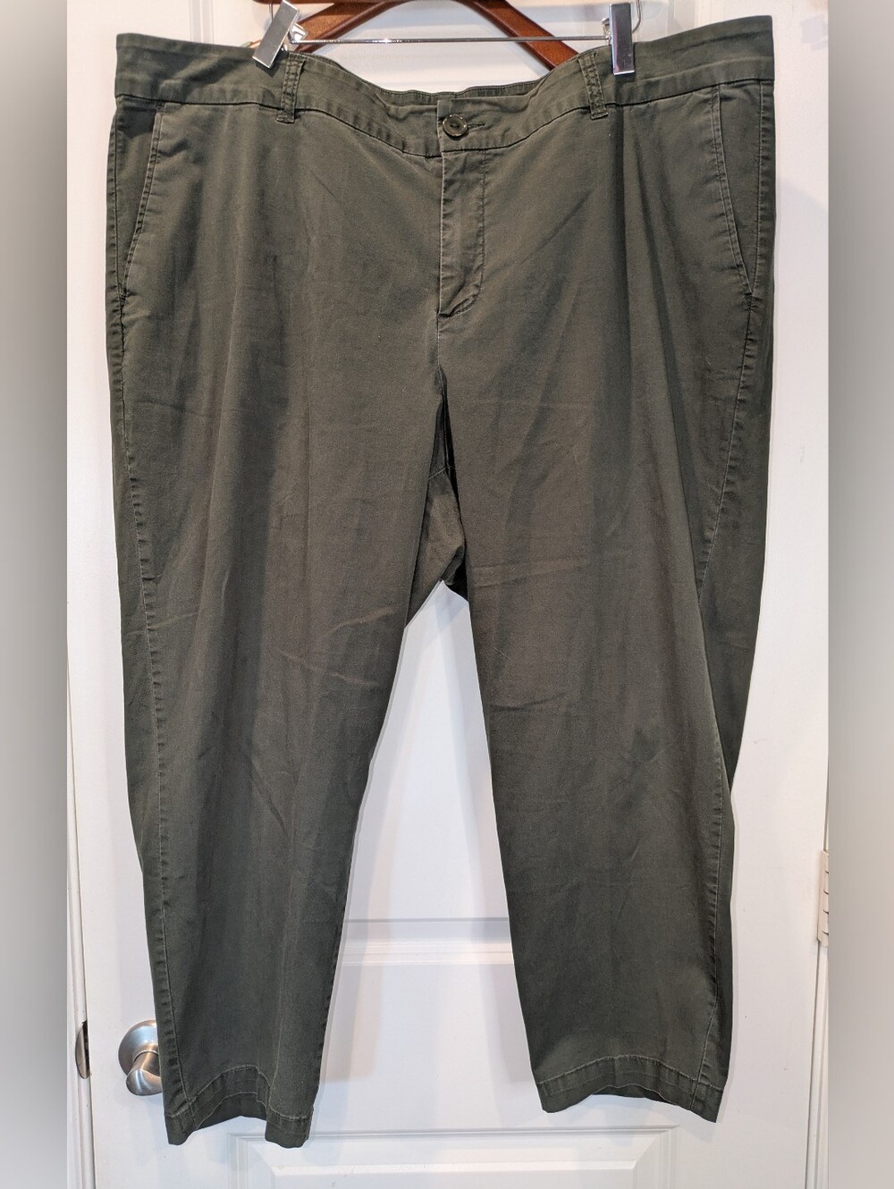 KUT From the Kloth Crop Trouser Pants 20W Olive Green Plus Size Cropped